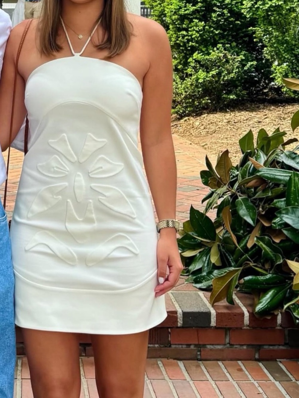 Alexis White Floral short dress